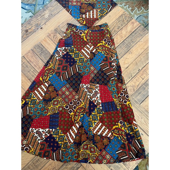 Handmade Full Length Patch Work Look Twill Skirt, Sz: S ? (b9) Festival Boho - Picture 2 of 9